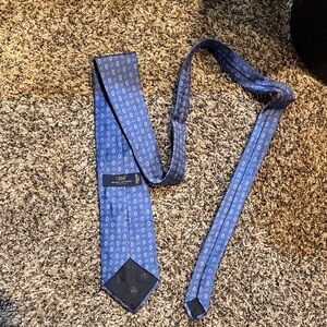 Brooks Brothers Mens Blue Patterned Silk Tie